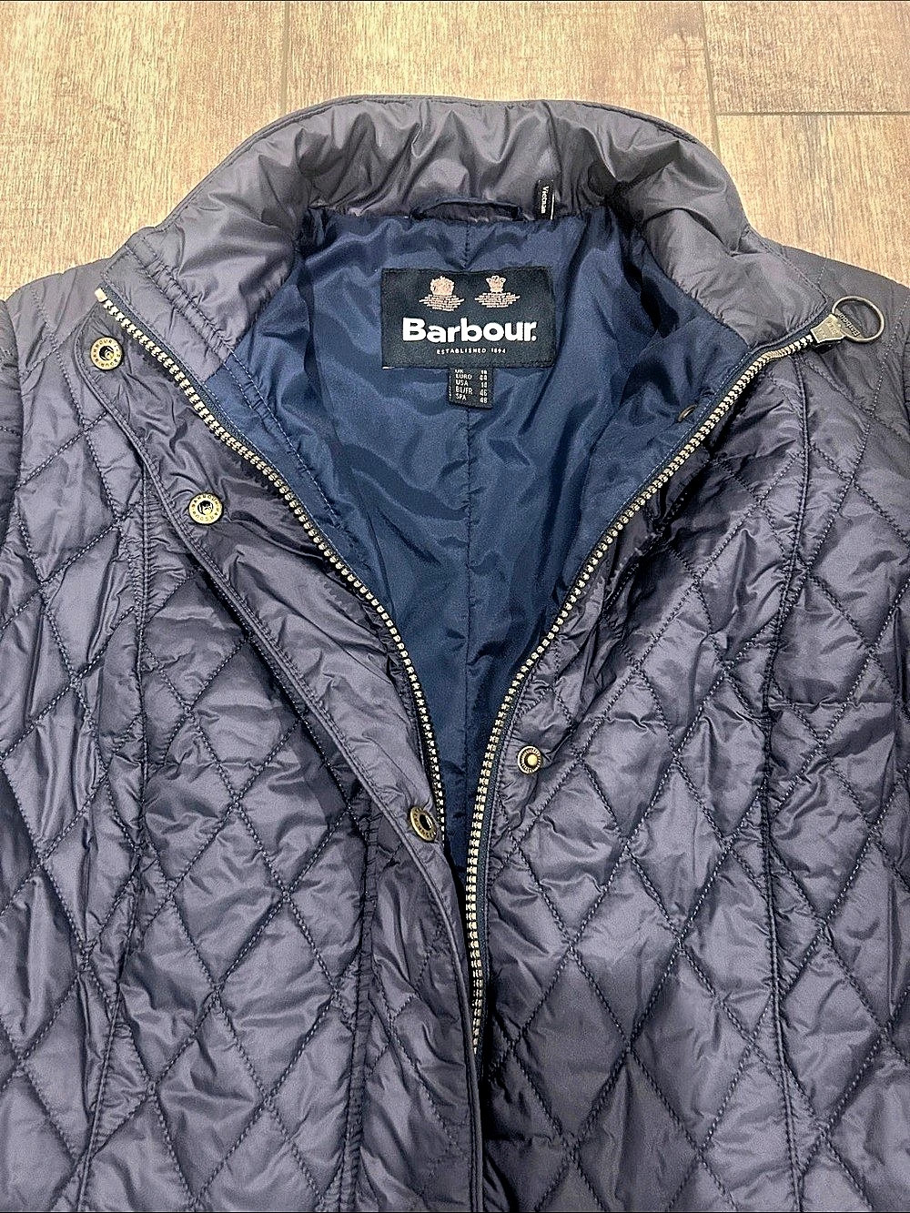 Barbour Annandale Quilted Jacket Blue Women's 14
